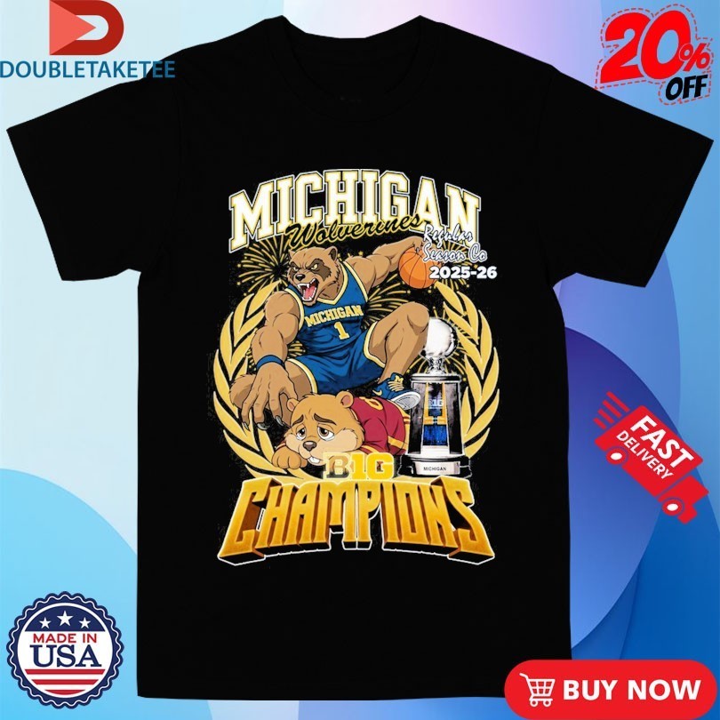 Michigan Wolverines Regular Season Co 2025-26 Big Ten - Adult & Kids T-Shirts, Sweatshirts & Hoodies apparel design preview 1