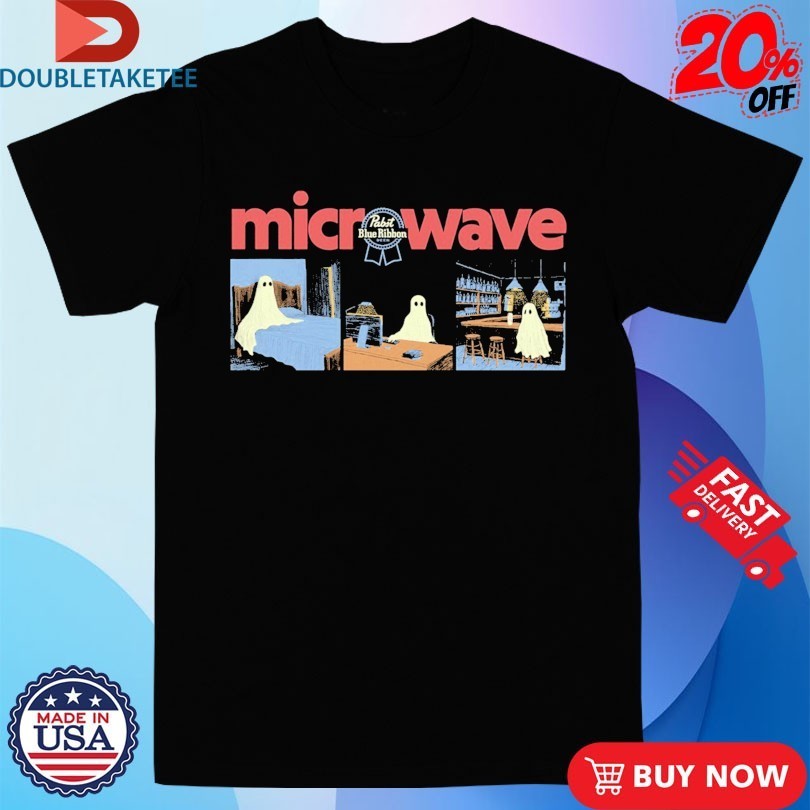 Microwave X Pabst Blue Ribbon PBR Ghost - Adult & Kids T-Shirts, Sweatshirts & Hoodies apparel design preview 1