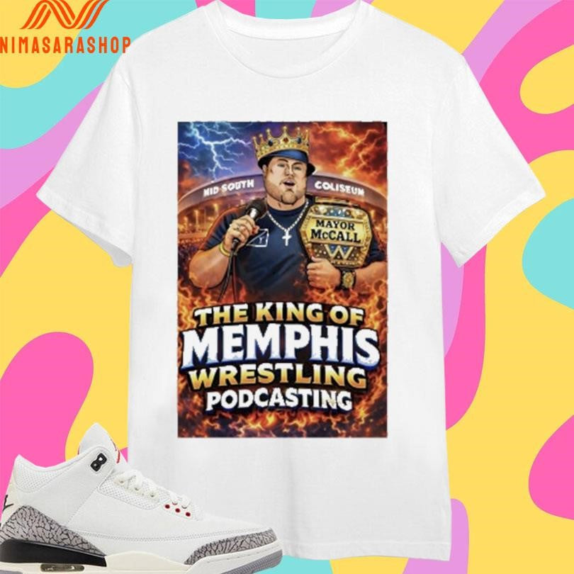Mid South Coliseum The King Of Memphis Wrestling - Adult & Kids T-Shirts, Sweatshirts & Hoodies apparel design preview 1