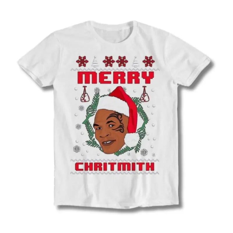 Mike Tyson Chrithmith Boxing Funny Cool Top - Adult & Kids T-Shirts, Sweatshirts & Hoodies apparel design preview 1