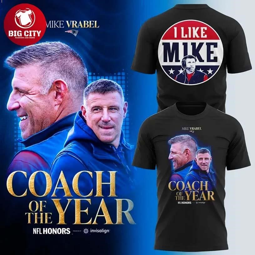 Mike Vrabel Coach of the Year Legacy Limited Edition - Adult & Kids T-Shirts, Sweatshirts & Hoodies apparel design preview 1