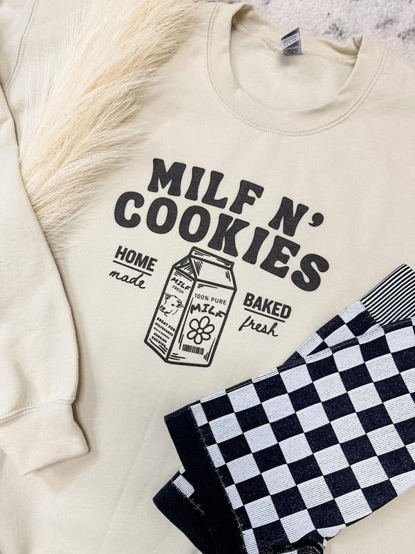 Milf N Cookies - Adult & Kids T-Shirts, Sweatshirts & Hoodies apparel design preview 1
