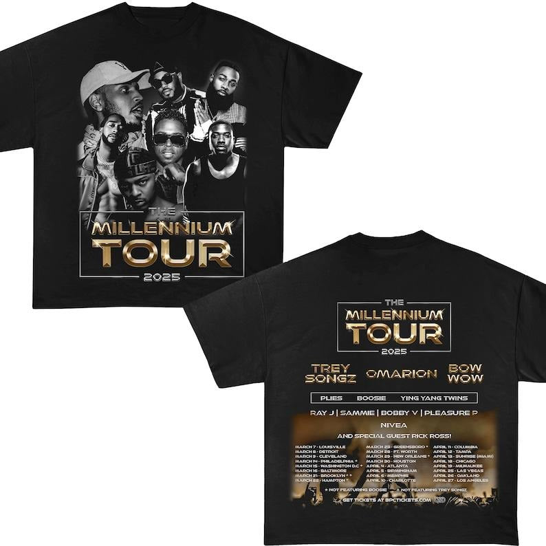 Millenniumm Tour 2025 2 Sided Nostalgia Vintage - Adult & Kids T-Shirts, Sweatshirts & Hoodies apparel design preview 1