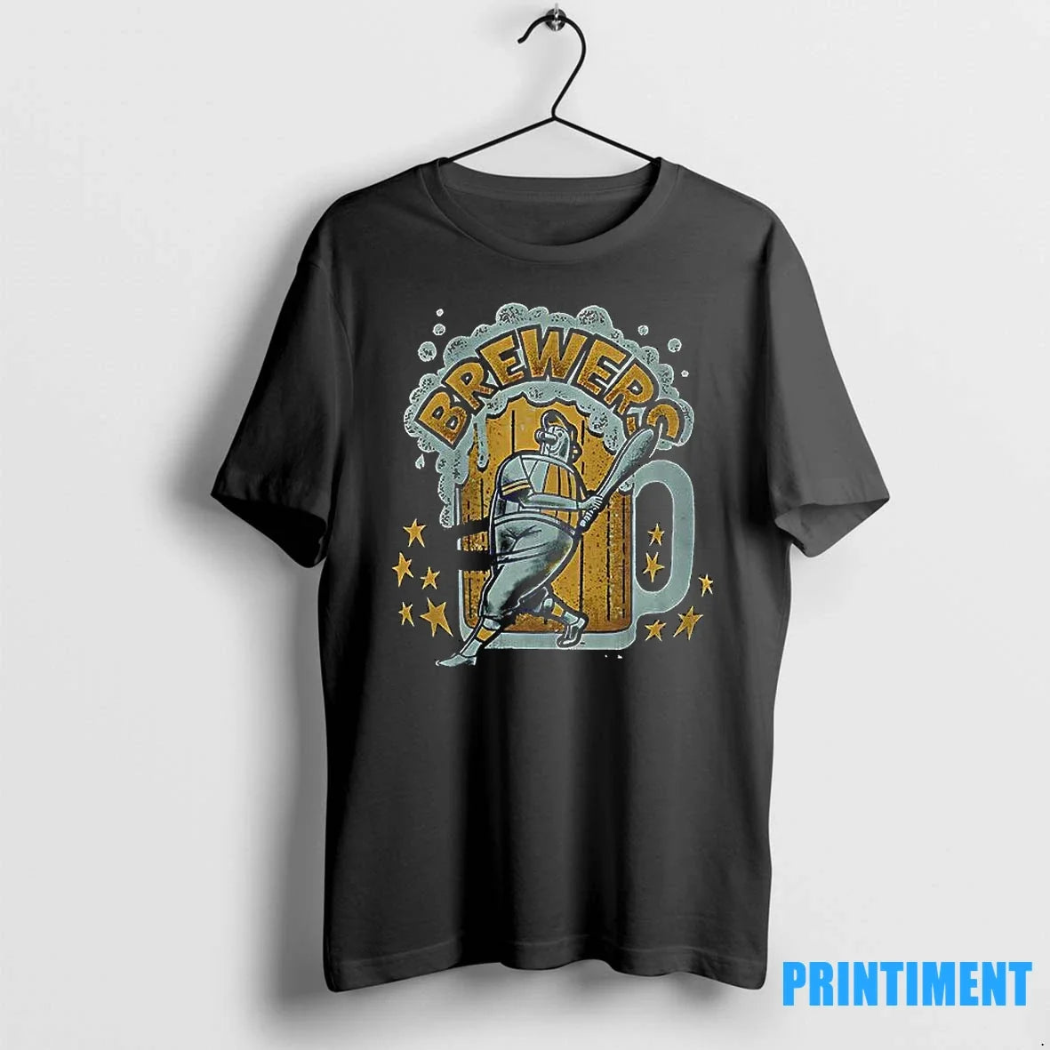 Milwaukee Brewers Black Sigma Franklin Vintange - Adult & Kids T-Shirts, Sweatshirts & Hoodies apparel design preview 1
