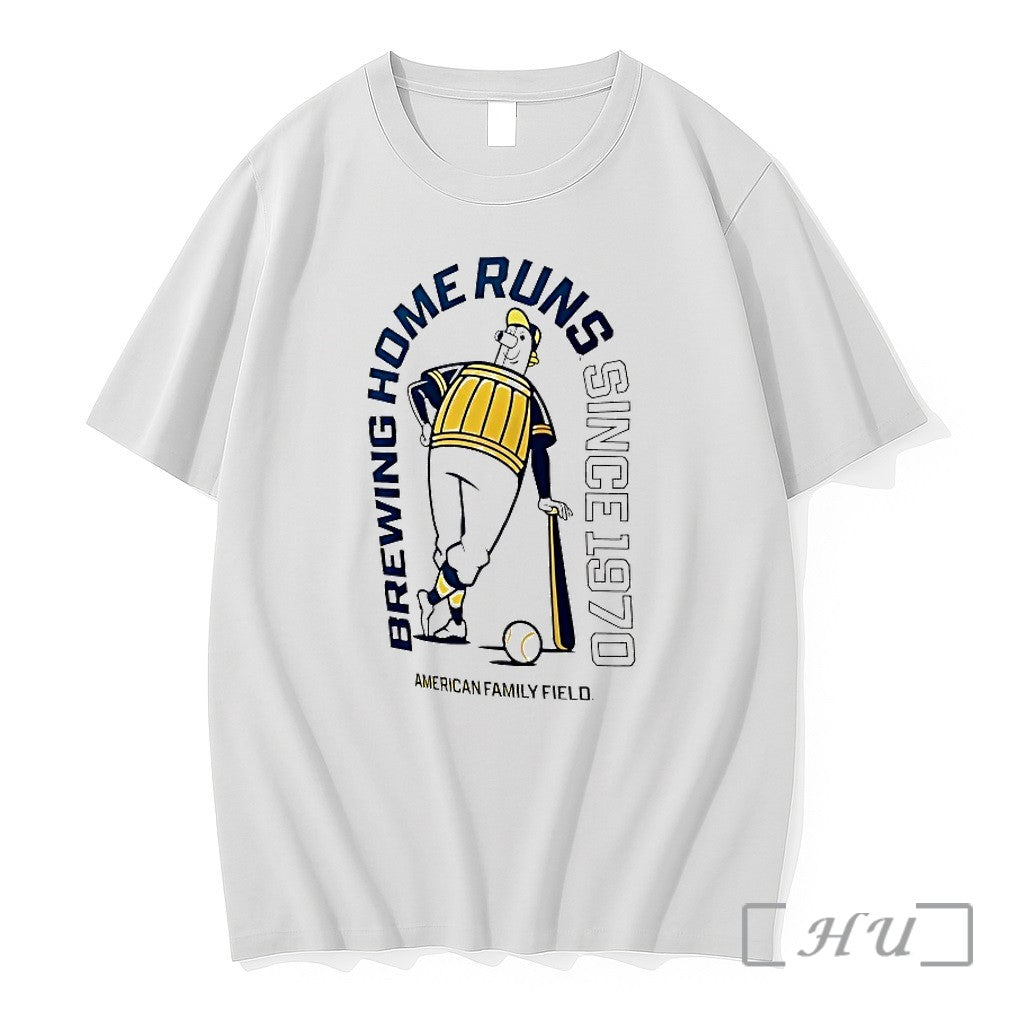 Milwaukee Brewers Brewing Home Runs American Family - Adult & Kids T-Shirts, Sweatshirts & Hoodies apparel design preview 1