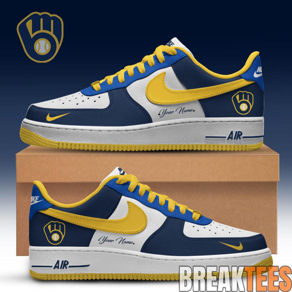Milwaukee Brewers Special Edition 2026 Air Force 1 - Adult & Kids T-Shirts, Sweatshirts & Hoodies apparel design preview 1