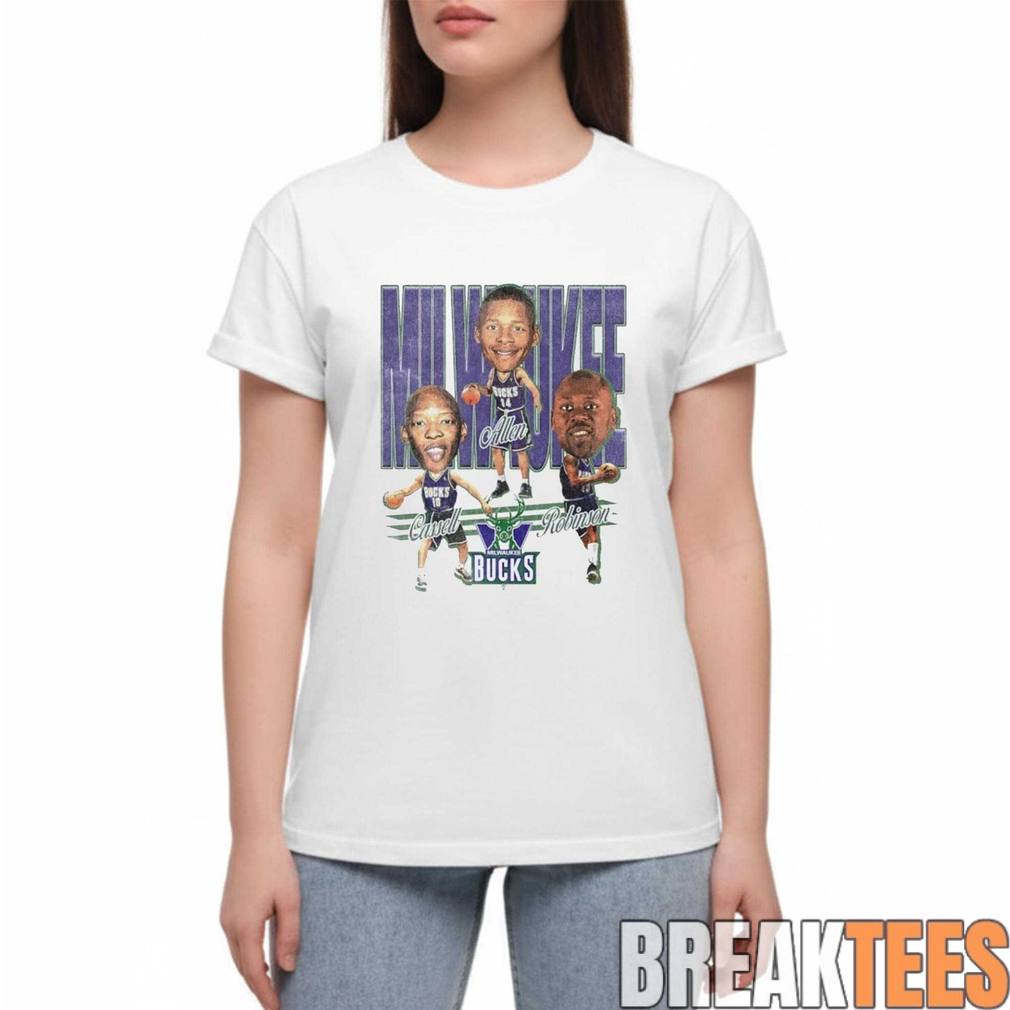 Milwaukee Bucks Ray Allen Sam Cassell Glenn Robinson - Adult & Kids T-Shirts, Sweatshirts & Hoodies apparel design preview 1