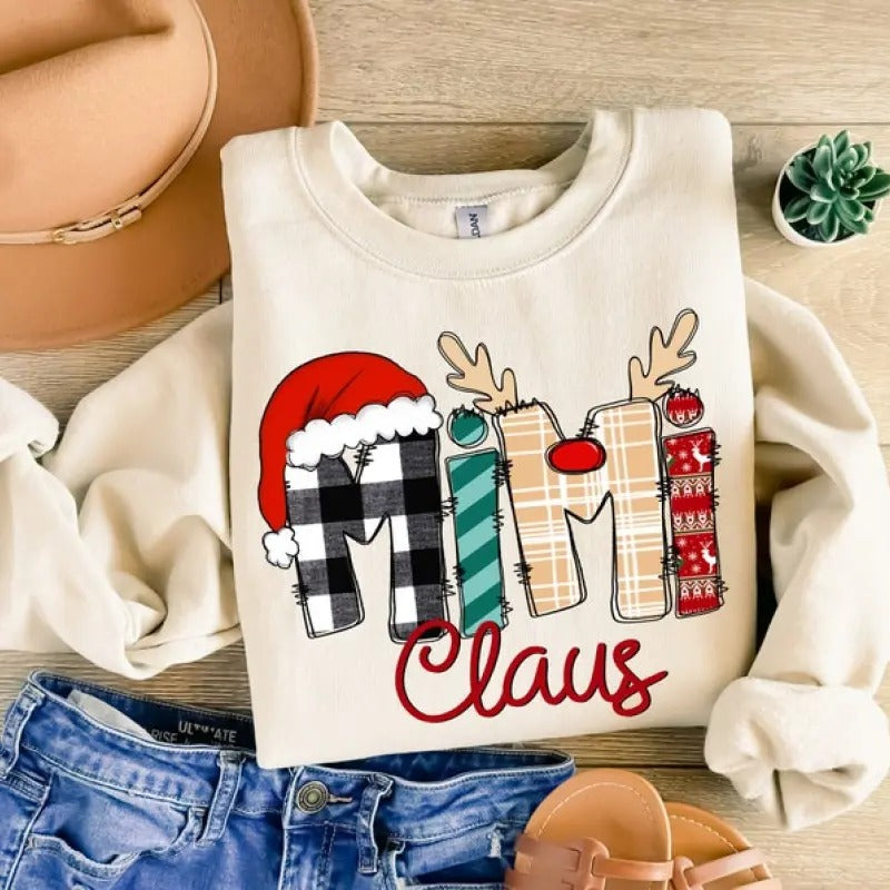 Mimi Claus Grandma Xmas - Adult & Kids T-Shirts, Sweatshirts & Hoodies apparel design preview 1