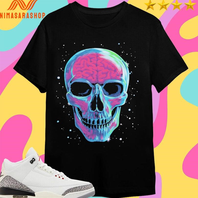Mindshock Glow-in-the-Dark Skull - Adult & Kids T-Shirts, Sweatshirts & Hoodies apparel design preview 1