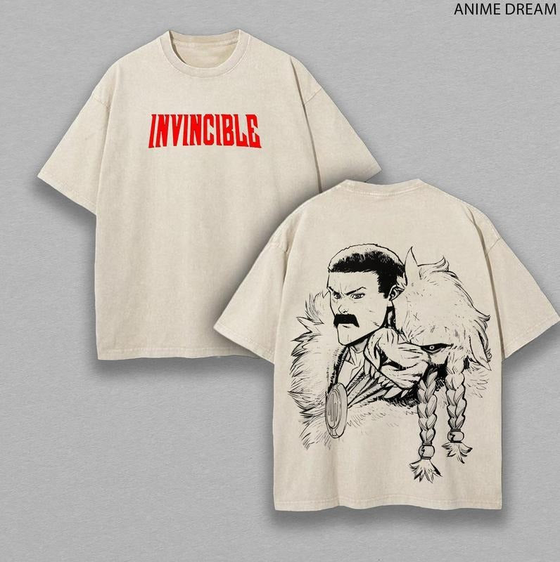 Mineral Wash Thragg Invincible Anime Double Printed - Adult & Kids T-Shirts, Sweatshirts & Hoodies apparel design preview 1
