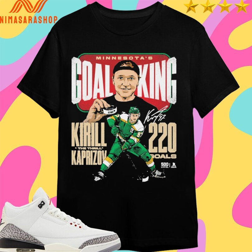 Minnesota Goal King Kirill Kaprizov The Thrill 220 - Adult & Kids T-Shirts, Sweatshirts & Hoodies apparel design preview 1