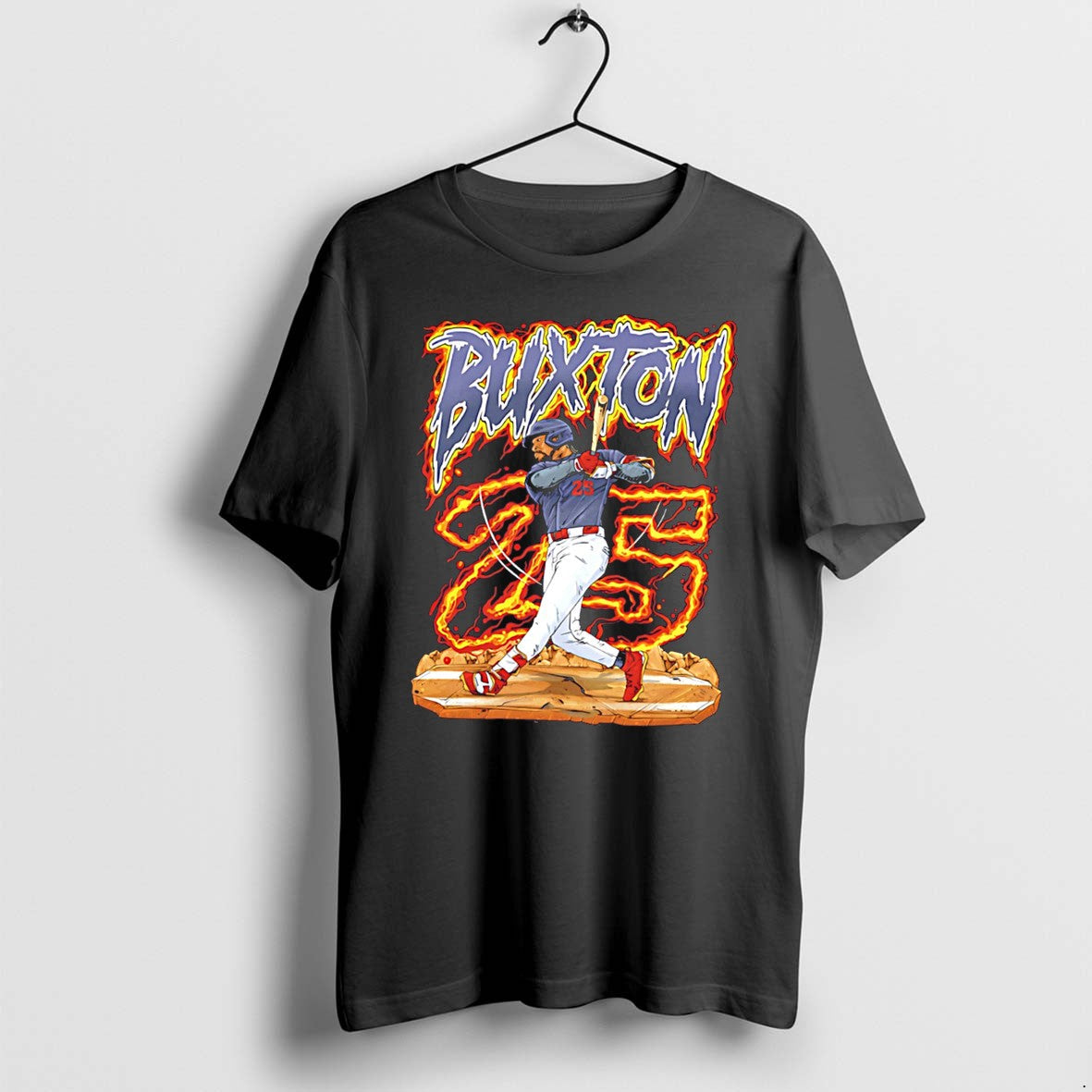 Minnesota Twins Byron Buxton Hand Drawn Artwork - Adult & Kids T-Shirts, Sweatshirts & Hoodies apparel design preview 1
