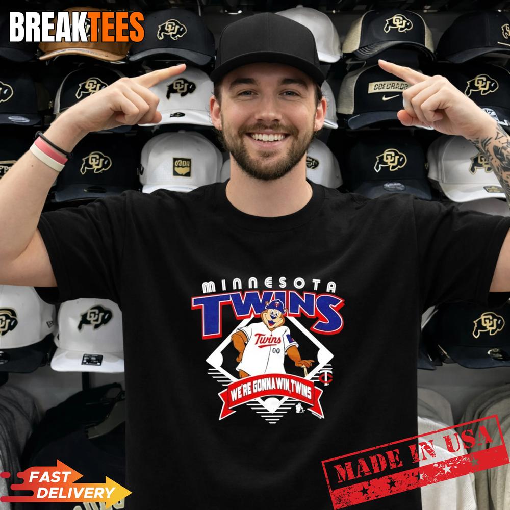 Minnesota Twins TC Bear We're Gonna Win mascot - Adult & Kids T-Shirts, Sweatshirts & Hoodies apparel design preview 1