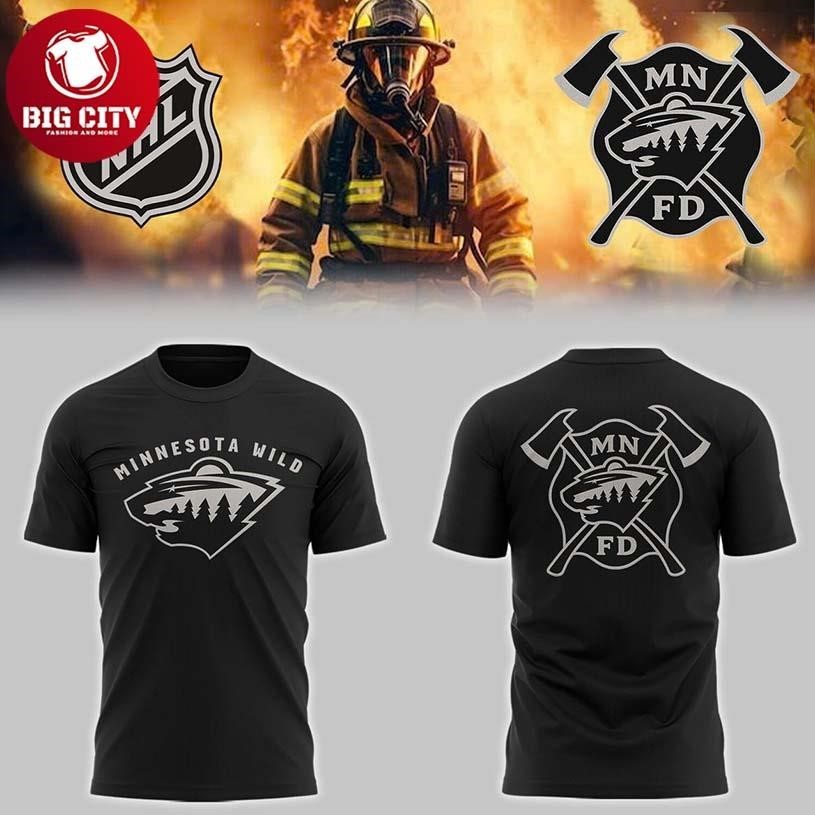 Minnesota Wild Firefighter Appreciation Night 2026 - Adult & Kids T-Shirts, Sweatshirts & Hoodies apparel design preview 1