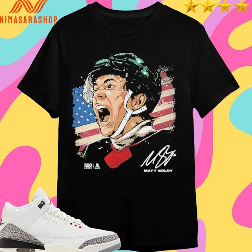 Minnesota Wild Matt Boldy Usa Portrait Gold Medal - Adult & Kids T-Shirts, Sweatshirts & Hoodies apparel design preview 1