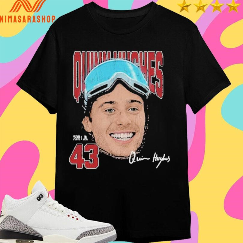 Minnesota Wild Quinn Hughes Goggles Head - Adult & Kids T-Shirts, Sweatshirts & Hoodies apparel design preview 1