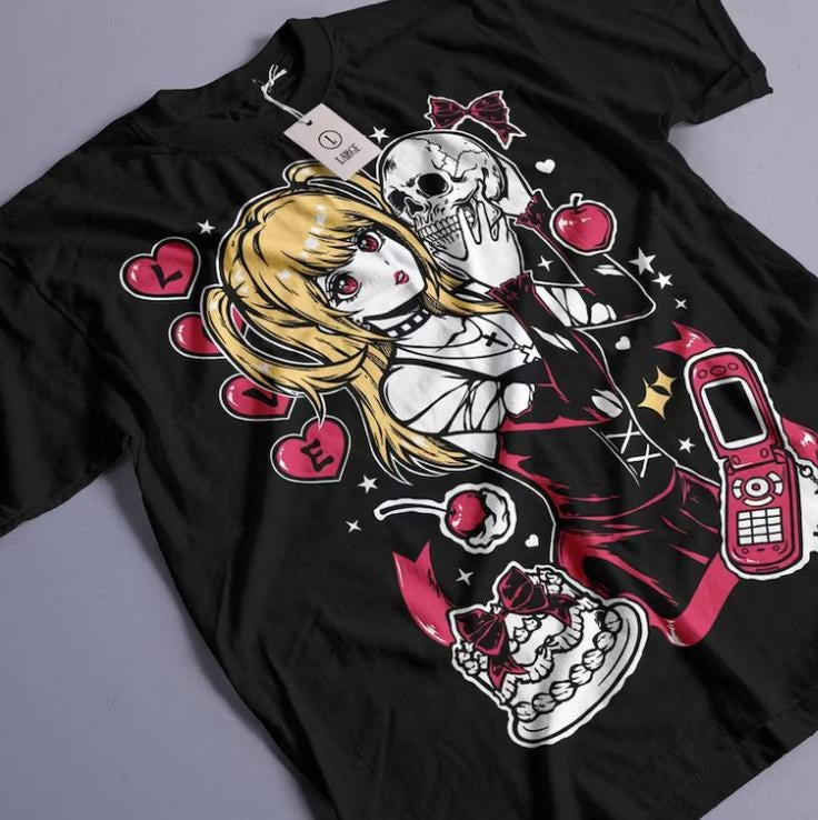 Misa Lover Vintage Death Note Manga Anime Top - Adult & Kids T-Shirts, Sweatshirts & Hoodies apparel design preview 1