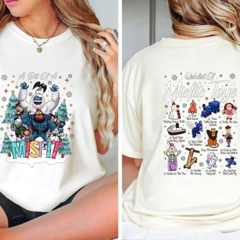 Misfit Toys Bit Rudolph Red Nosed Reindeer - Adult & Kids T-Shirts, Sweatshirts & Hoodies apparel design preview 1