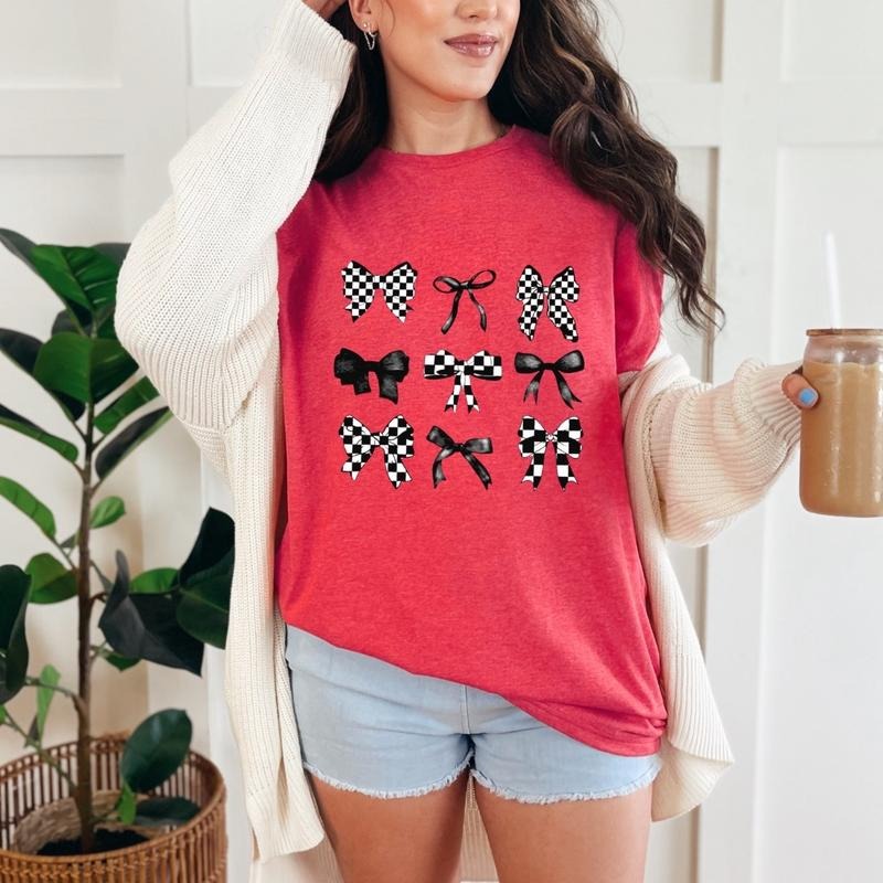 Misprinted Checkered Bow - Adult & Kids T-Shirts, Sweatshirts & Hoodies apparel design preview 1