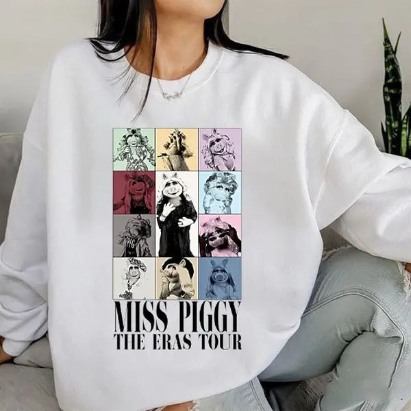 Miss Piggy Eras Tour Pippy Retro Muppets Fan - Adult & Kids T-Shirts, Sweatshirts & Hoodies apparel design preview 1
