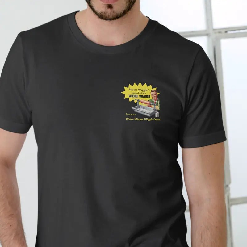 Mister Wiggles Magical Wiener Washer Cotton Menswear - Adult & Kids T-Shirts, Sweatshirts & Hoodies apparel design preview 1