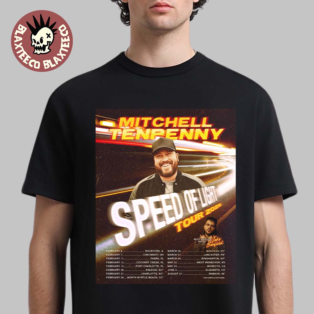 Mitchell Tenpenny Speed Of Light Tour 2026 North - Adult & Kids T-Shirts, Sweatshirts & Hoodies apparel design preview 1