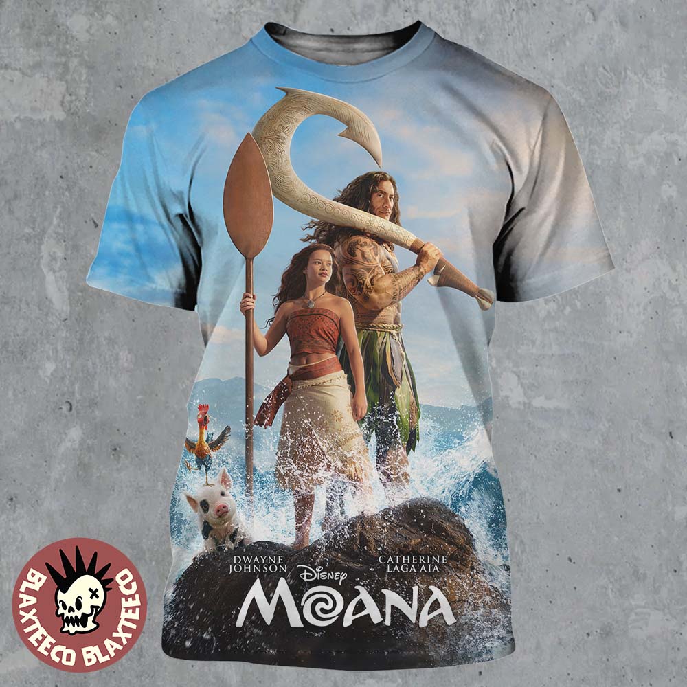 Moana Live Action Starring The Rock Dwayne Johnson - Adult & Kids T-Shirts, Sweatshirts & Hoodies apparel design preview 1