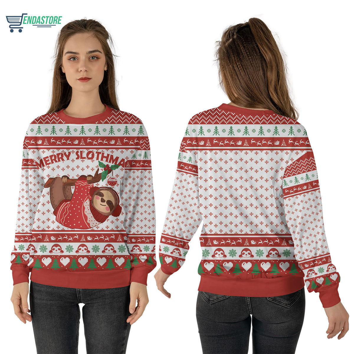 Merry slothmas 3D Christmas Sweater - Holiday Gift product image 2