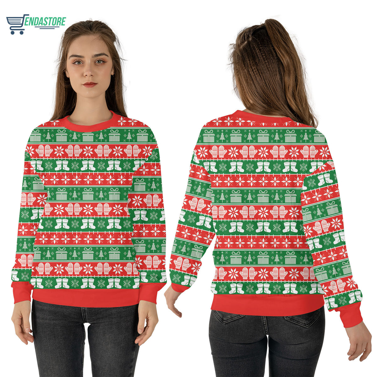 Christmas stocking pattern 3D Christmas Sweater - Holiday Gift product image 4