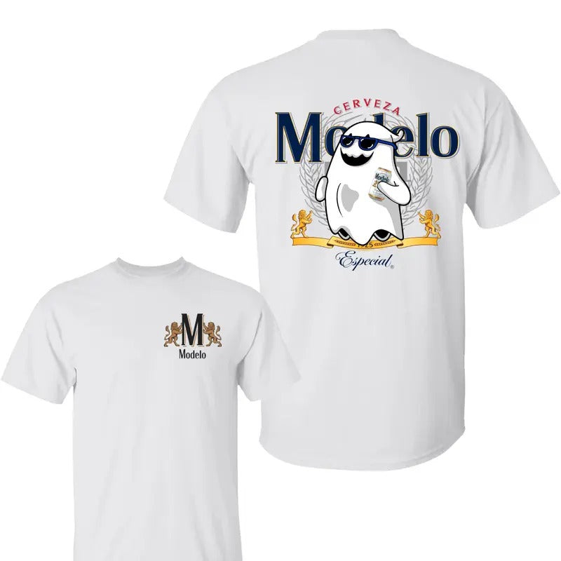 Modelo Ghost Halloween Funny Spooky Pumpkin Fall - Adult & Kids T-Shirts, Sweatshirts & Hoodies apparel design preview 1