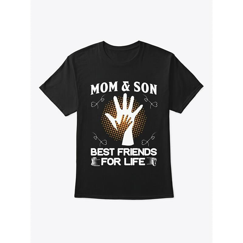 [Mom Son Bond Soft Cotton Casual Crew Neck Short - Adult & Kids T-Shirts, Sweatshirts & Hoodies apparel design preview 1