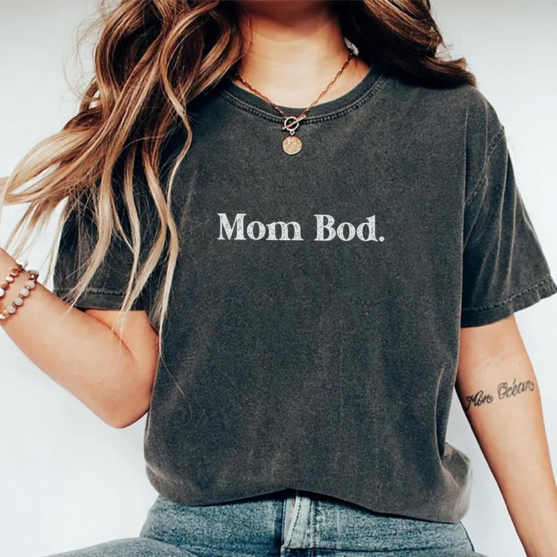 Mom Bod Vintage Funny Life Unhinged Motherhood Tops - Adult & Kids T-Shirts, Sweatshirts & Hoodies apparel design preview 1