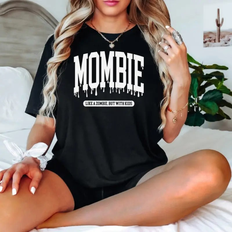 Mombie Mom Halloween Fall Mama - Adult & Kids T-Shirts, Sweatshirts & Hoodies apparel design preview 1
