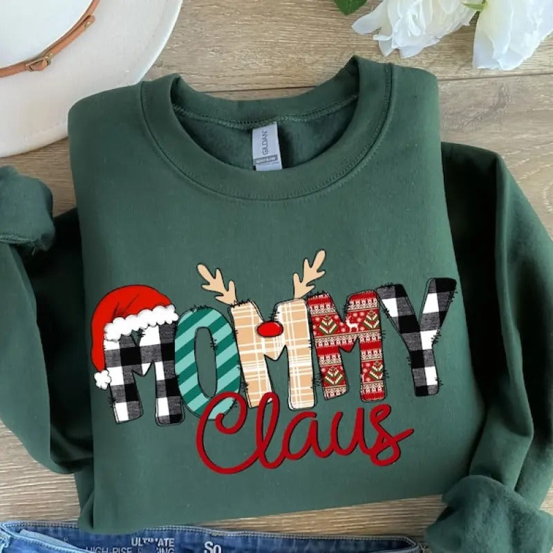 Mommy Claus Mom Xmas - Adult & Kids T-Shirts, Sweatshirts & Hoodies apparel design preview 1