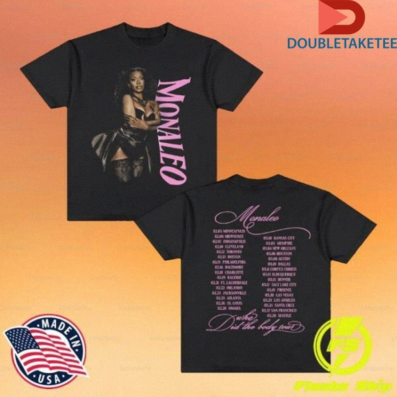 Monaleo Who Did The Body Tour 2026 Rap - Adult & Kids T-Shirts, Sweatshirts & Hoodies apparel design preview 1