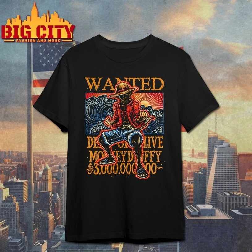 Monkey D. Luffy Wanted In The High Seas - Adult & Kids T-Shirts, Sweatshirts & Hoodies apparel design preview 1