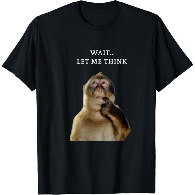 Monkey Thinking Funny Meme - Adult & Kids T-Shirts, Sweatshirts & Hoodies apparel design preview 1