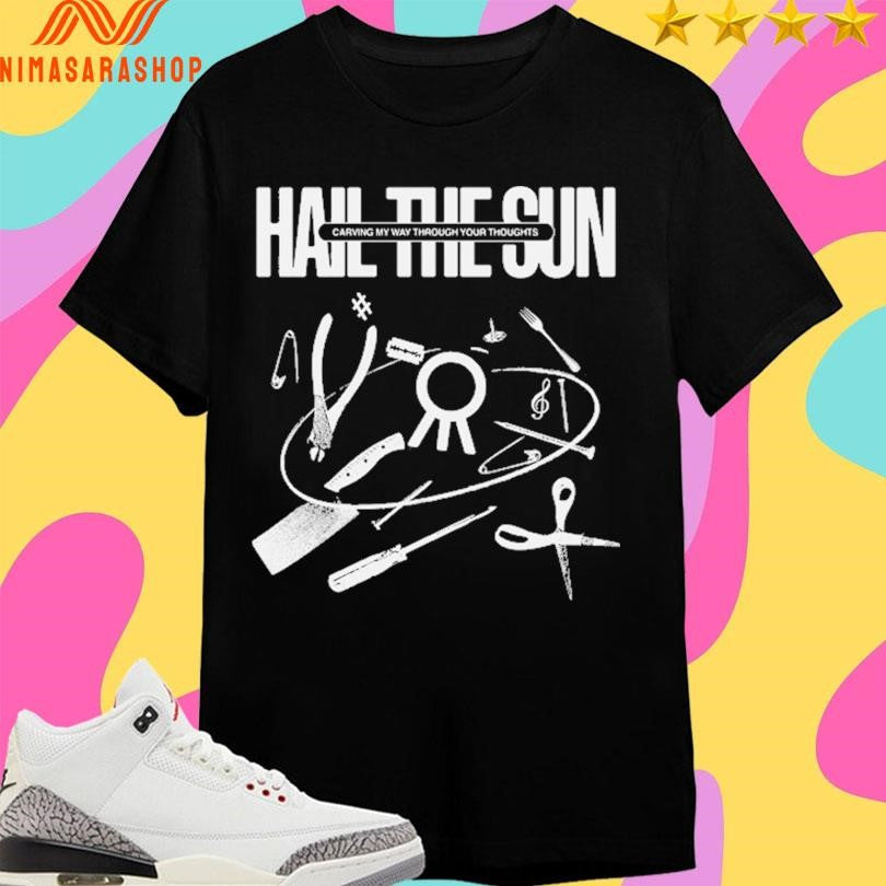 Monochrome Carve Hail The Sun Carving My Way Through - Adult & Kids T-Shirts, Sweatshirts & Hoodies apparel design preview 1