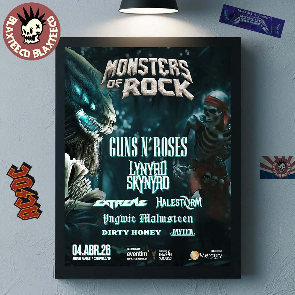 Monster Of Rock 2026 Sao Paulo Prazil At Allianz - Adult & Kids T-Shirts, Sweatshirts & Hoodies apparel design preview 1