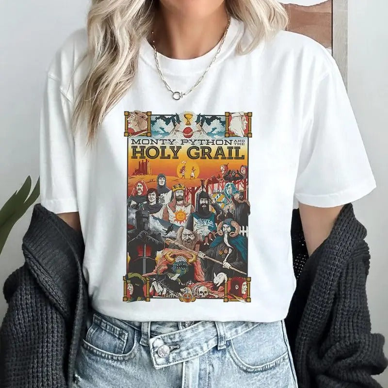 Monty Python Holy Grail King Arthur Lancelot Cotton - Adult & Kids T-Shirts, Sweatshirts & Hoodies apparel design preview 1