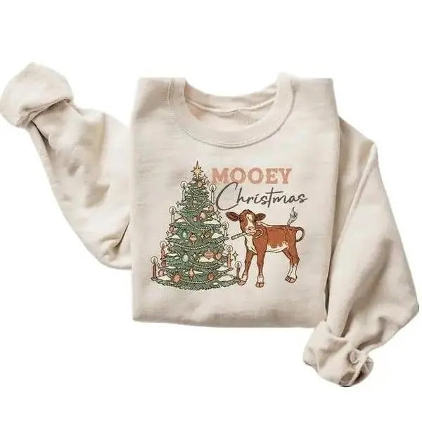 Mooey Cow Family Western - Adult & Kids T-Shirts, Sweatshirts & Hoodies apparel design preview 1