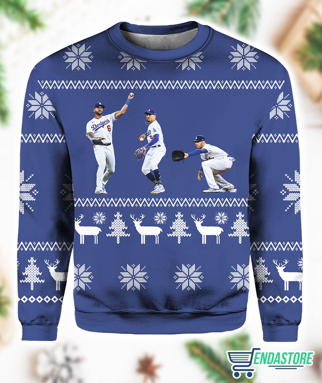 Mookie Freddie And David Dodger 3D Ugly Christmas Sweater - Holiday Gift product image 2