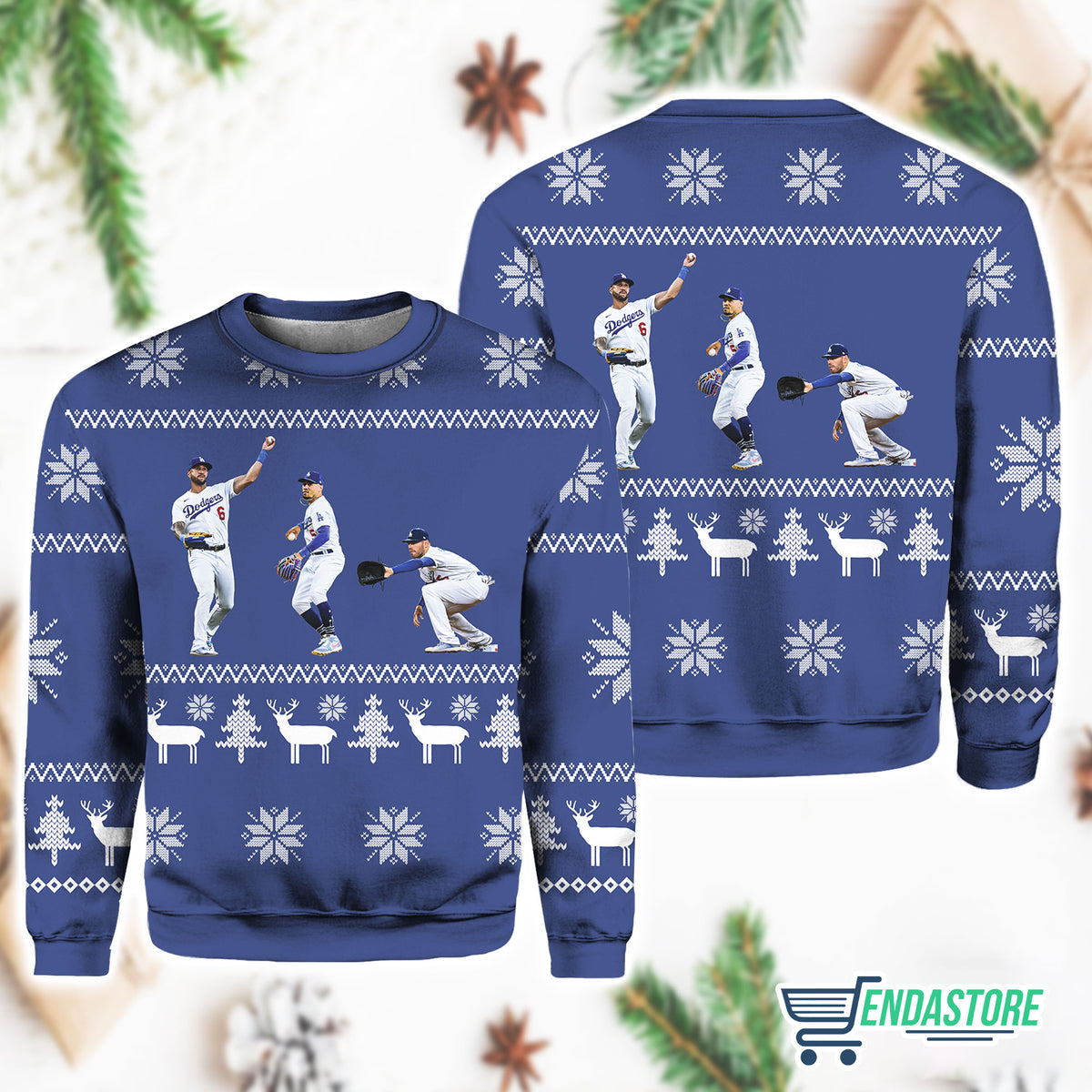 Mookie Freddie And David Dodger 3D Ugly Christmas Sweater - Holiday Gift product image 4