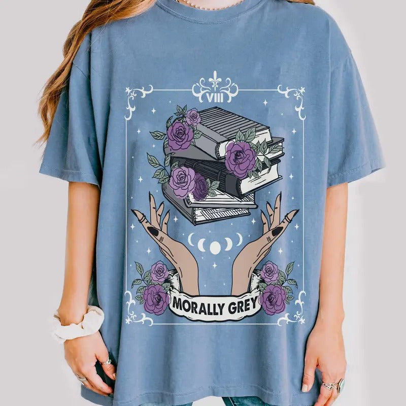 Morally Grey Book Club Dark Romance Spooky Season - Adult & Kids T-Shirts, Sweatshirts & Hoodies apparel design preview 1
