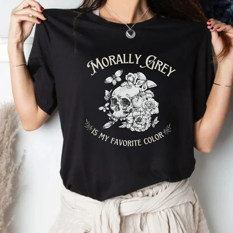 Morally Grey Is My Favorite Color Dark Romance Reader - Adult & Kids T-Shirts, Sweatshirts & Hoodies apparel design preview 1