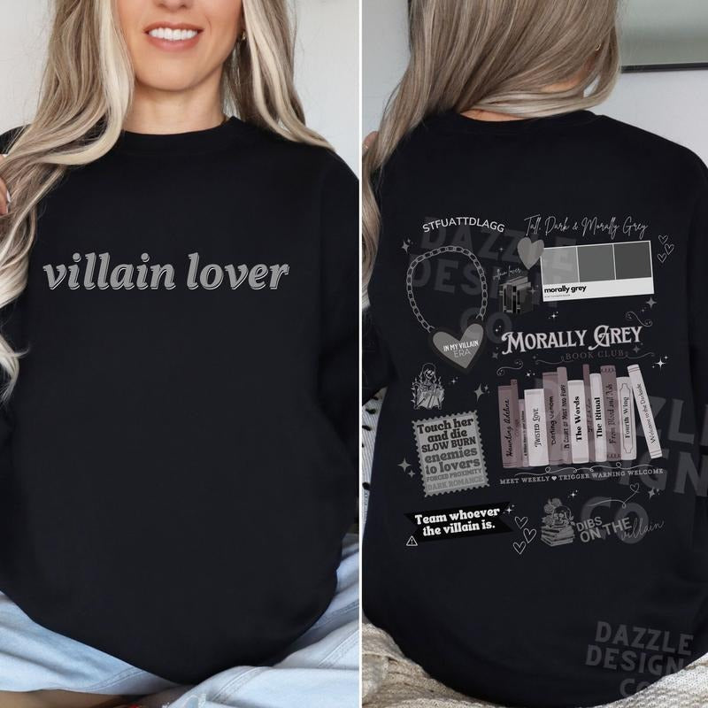 Morally Grey Villain Lover Book Club Dark Romance - Adult & Kids T-Shirts, Sweatshirts & Hoodies apparel design preview 1