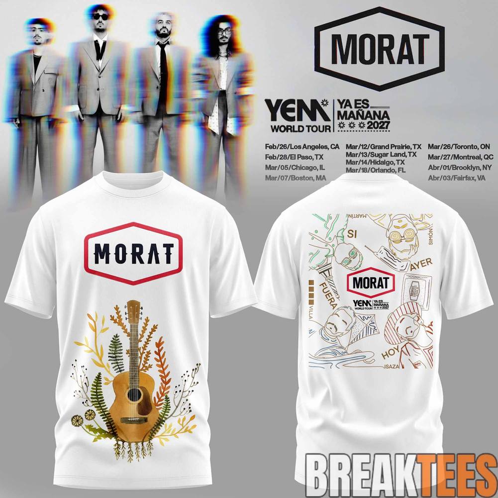 Morat YEM YA ES MANANA World Tour 2027 - Adult & Kids T-Shirts, Sweatshirts & Hoodies apparel design preview 1