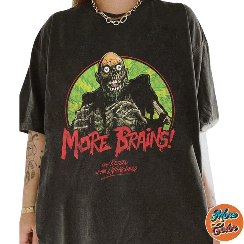 More Brains Movie Return Living Dead Cotton Crew Neck - Adult & Kids T-Shirts, Sweatshirts & Hoodies apparel design preview 1