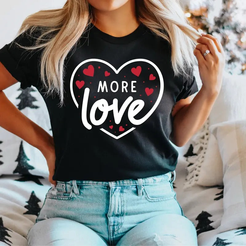 More Love Heart Valentines Drawn Hearts Cute Lovers - Adult & Kids T-Shirts, Sweatshirts & Hoodies apparel design preview 1