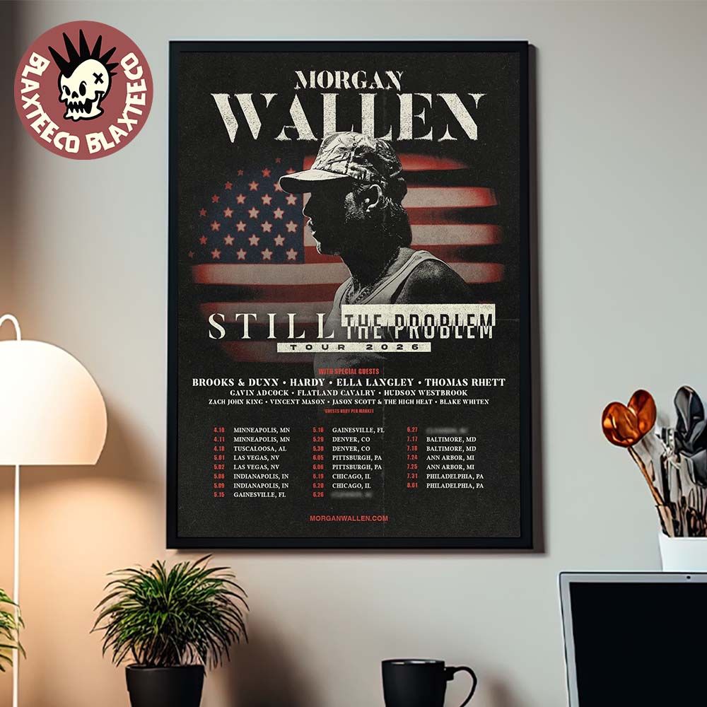 Morgan Wallen Still The Problem Tour 2026 North - Adult & Kids T-Shirts, Sweatshirts & Hoodies apparel design preview 1